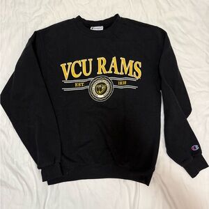 Champion Black VCU Rams Crewneck Sweater